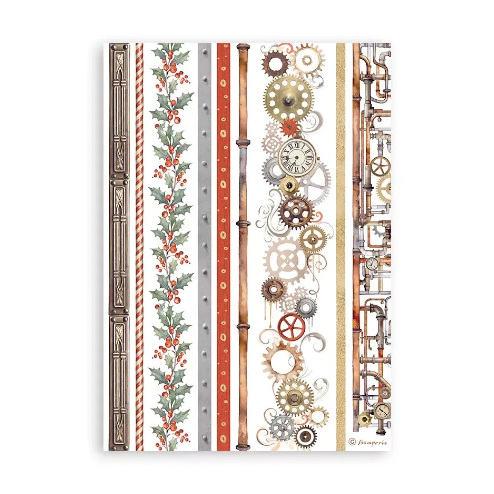 New Set 8 hojas de Washi tape Romantic Gear Up For Christmas Decoupage