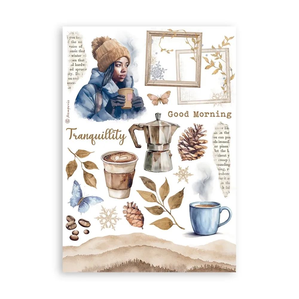 Set 8 hojas de Washi tape Dewdrops Papeles|Decoupage