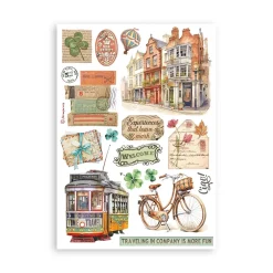 Clearance Set 8 hojas de washi tape Art of Travelling A5 Papeles|Decoupage