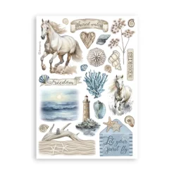 Outlet Set 8 hojas de Washi tape Silent Sea Papeles|Decoupage