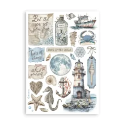 Outlet Set 8 hojas de Washi tape Silent Sea Papeles|Decoupage