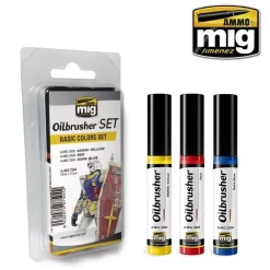 Outlet Set 3 óleos con pincel aplicador Basic Colors Oilbrusher 10ml Pinturas Para Maquetas Y Modelismo