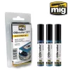 Set 3 óleos con pincel aplicador Blue Patinas Oilbrusher 10ml Pinturas Para Maquetas Y Modelismo