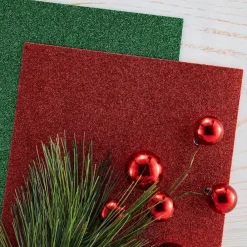 Clearance Set 10 láminas de foam Glitter Red & Green Goma Eva Fofuchas