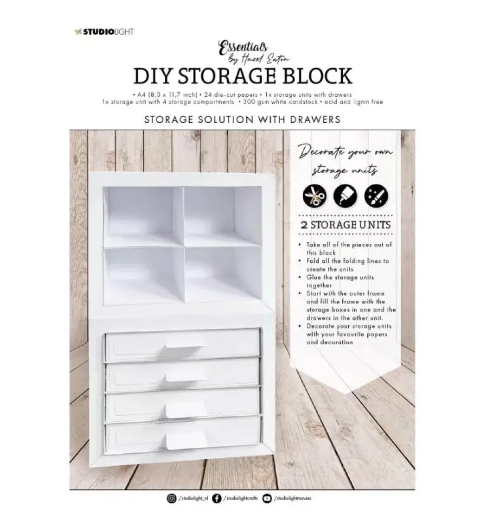Sale Set 2 módulos almacenaje con cajones DIY Storage Block Organización