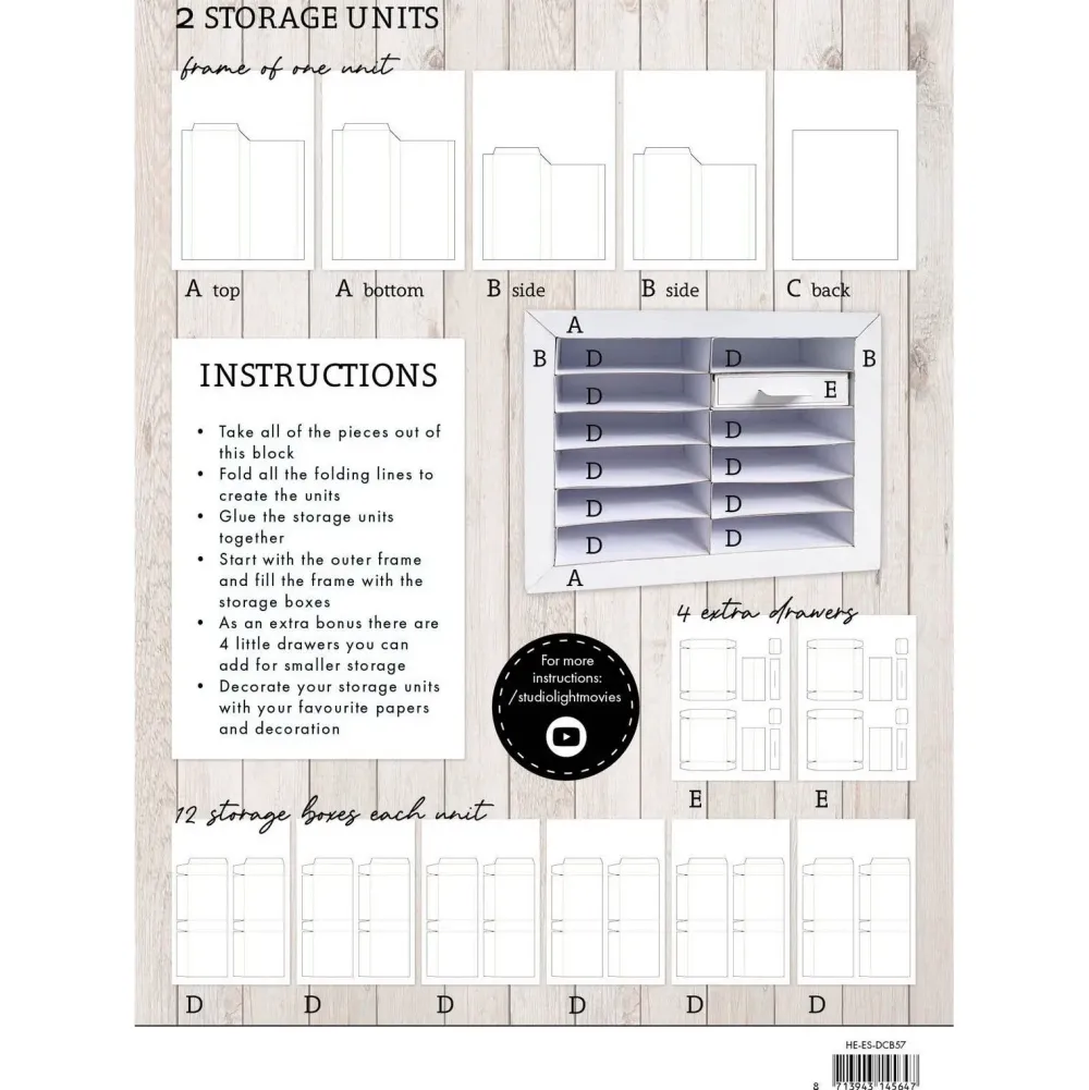 Sale Set 2 módulos almacenaje para tintas DIY Storage Block Organización