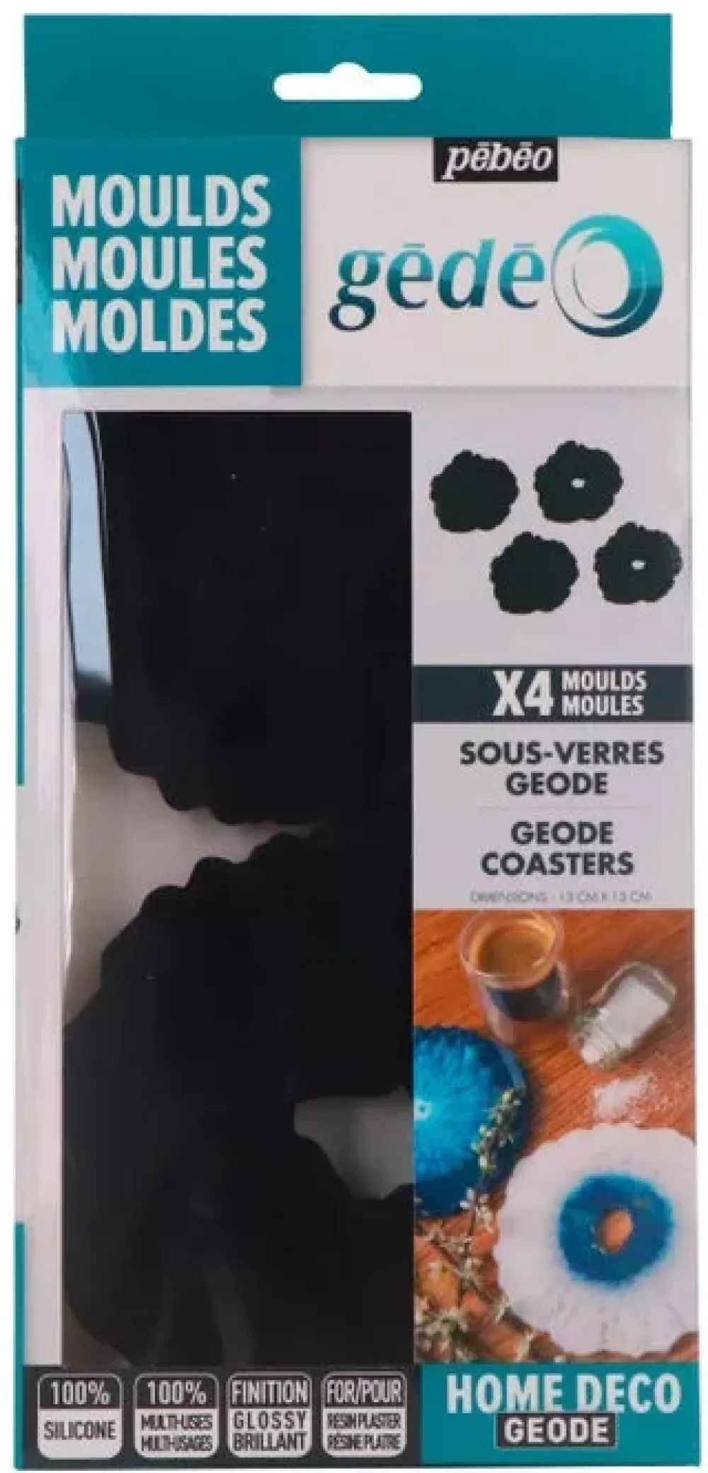 Clearance Set 4 moldes posavasos Gedeo Resinas