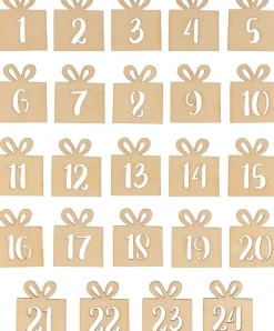 Online Set 24 Números de Madera Para Calendario de Adviento Maderas|Calendarios De Adviento