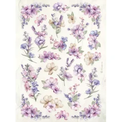 Sale Set 6 papeles de arroz Lavender 21x30cm Papeles|Decoupage