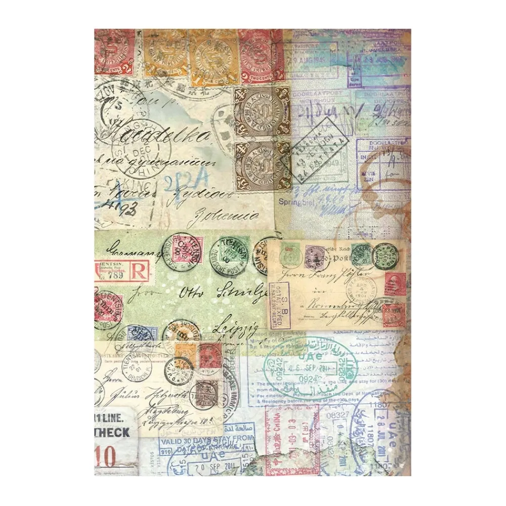 Online Set 8 papeles de arroz Art of Travelling 10x15cm Papeles|Decoupage