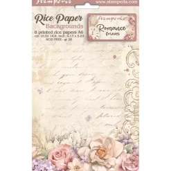 Online Set 8 Papeles de Arroz Backgrounds Romance Forever 10x15cm Decoupage