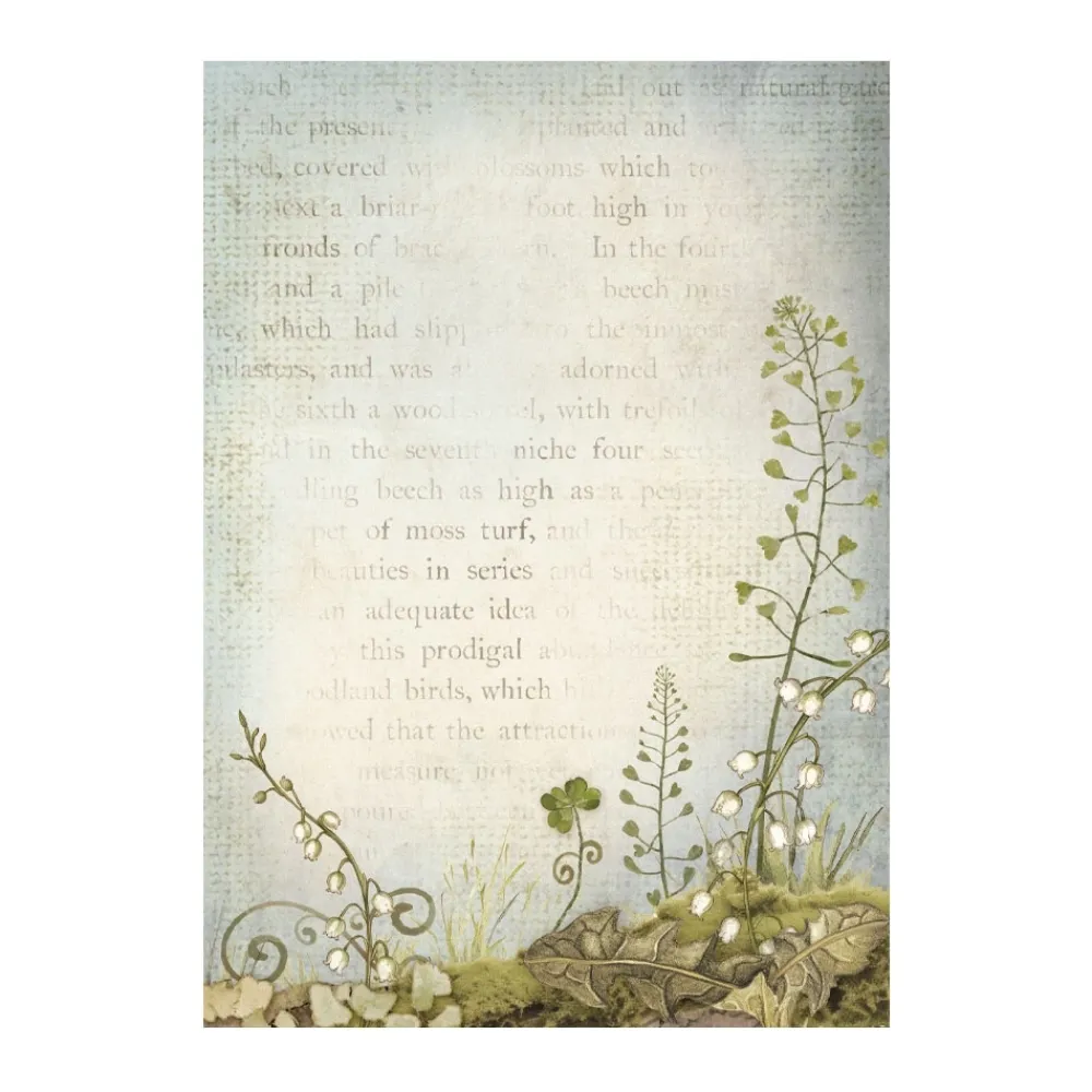 Set 8 papeles de arroz Backgrounds Romantic Hidden Grove 10x15cm Papeles|Decoupage