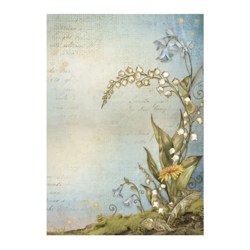 Set 8 papeles de arroz Backgrounds Romantic Hidden Grove 10x15cm Papeles|Decoupage