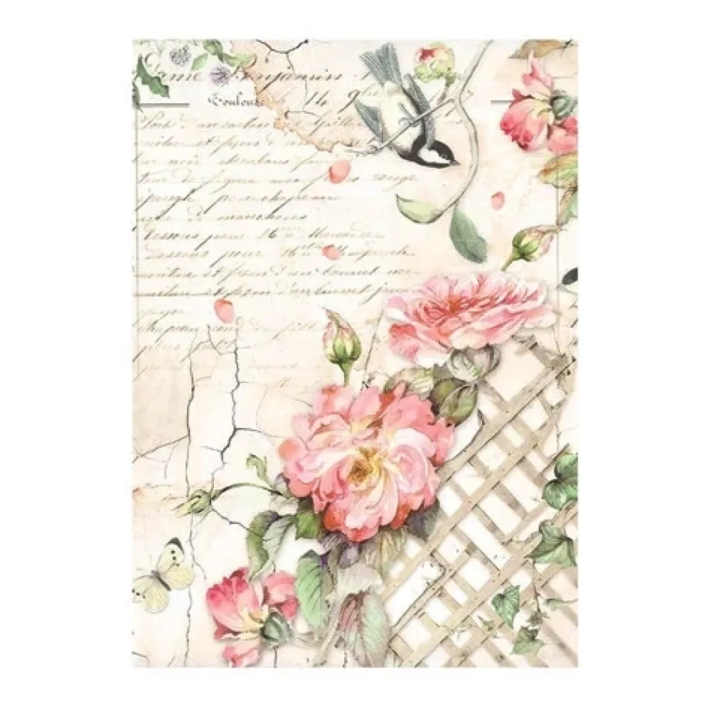 Outlet Set 8 papeles de arroz Backgrounds House of Roses 10x15cm Papeles|Decoupage