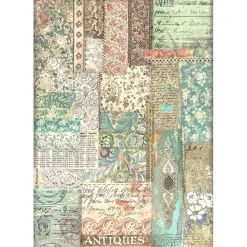 Set 6 papeles de arroz Brocante Antiques 21x30cm Decoupage