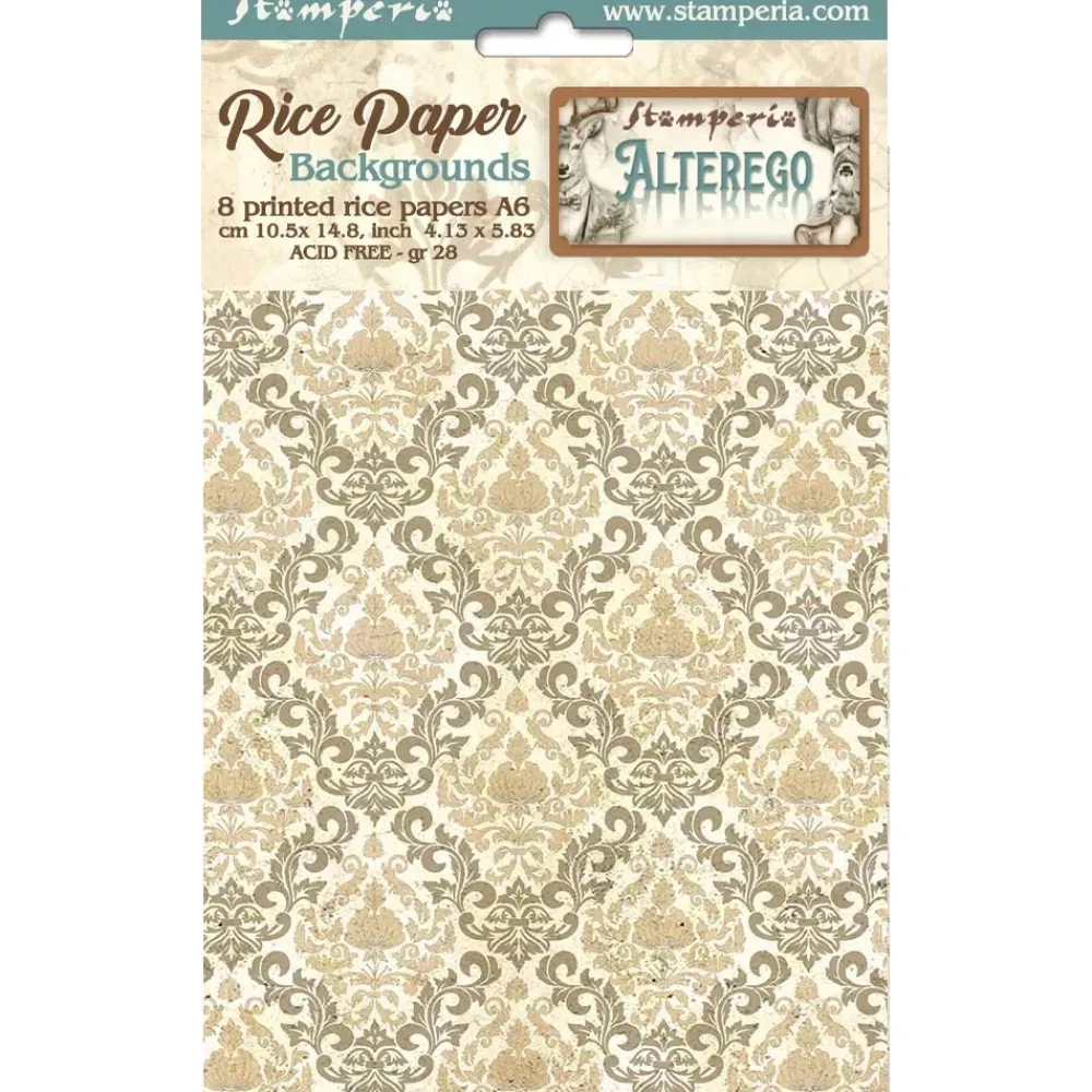 Sale Set 8 papeles de arroz Fondos Alterego 10x15cm Decoupage