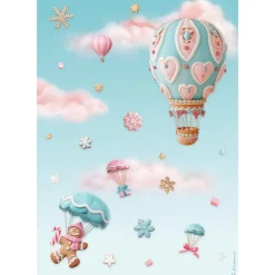Clearance Set 6 papeles de arroz Romantic Candy Christmas 21x30cm Papeles|Decoupage