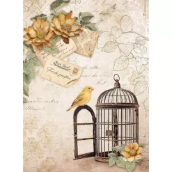 Outlet Set 6 papeles de arroz Romantic Golden Harmony 21x30cm Decoupage|Papeles