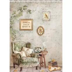 Outlet Set 6 papeles de arroz Romantic Golden Harmony 21x30cm Decoupage|Papeles