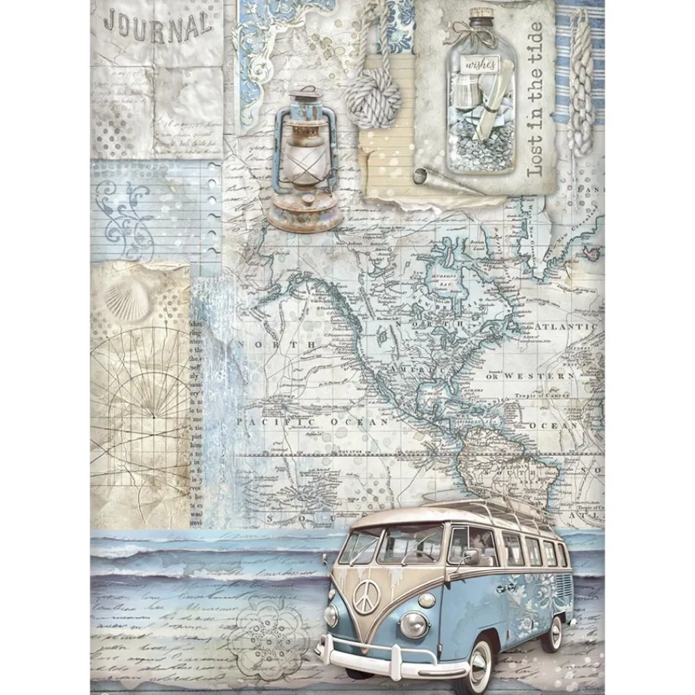 Set 6 papeles de arroz Silent Sea 21x30cm Papeles|Decoupage