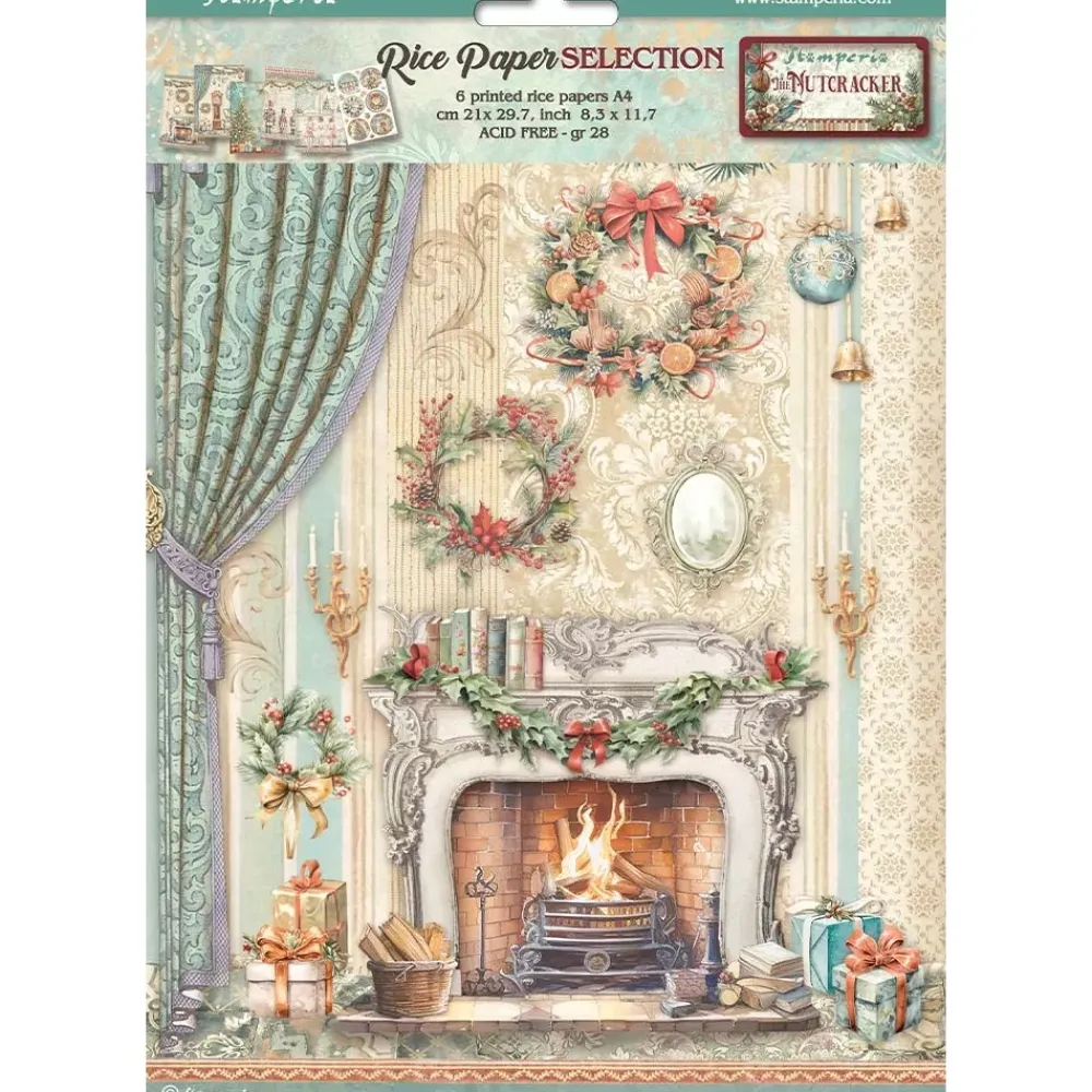Set 6 papeles de arroz The Nutcracker 21x30cm Decoupage|Papeles