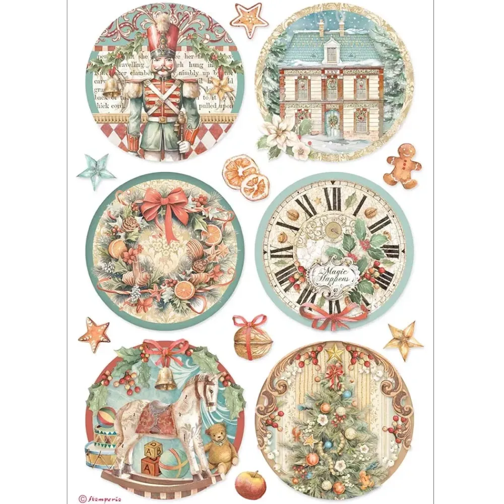 Set 6 papeles de arroz The Nutcracker 21x30cm Decoupage|Papeles