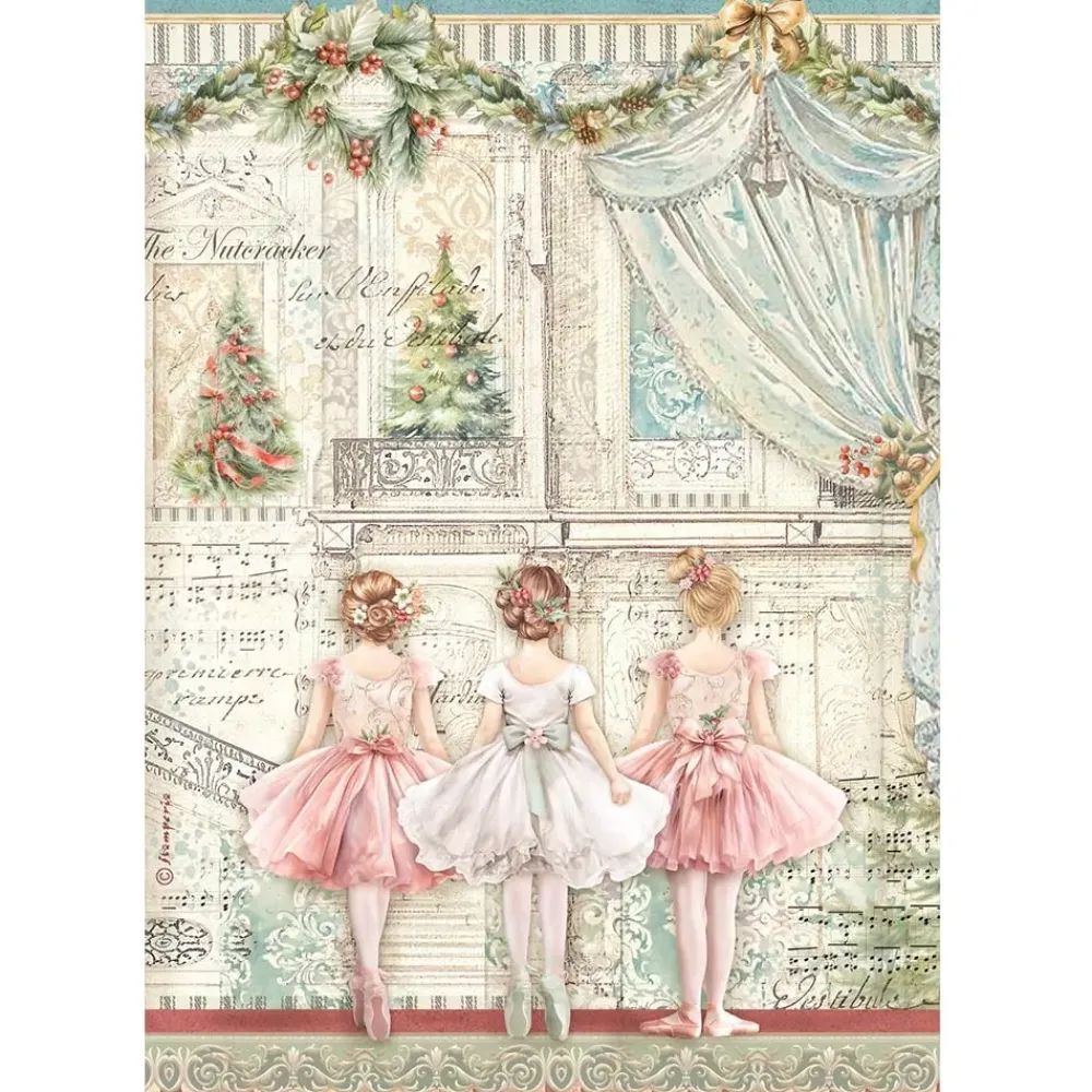Set 6 papeles de arroz The Nutcracker 21x30cm Decoupage|Papeles