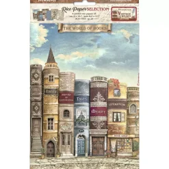 New Set 6 papeles de arroz Vintage Library 21x29cm Papeles|Decoupage