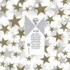 Set 4 Papeles de Seda Estrellas Doradas Navidad