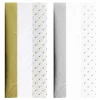 New Set 12 Papeles de Seda Puntitos Surtido Oro y Plata 50x70cm Navidad