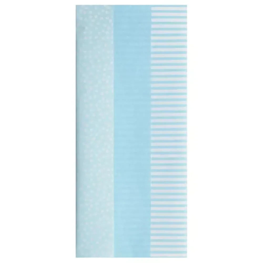 Set 6 Papeles de Seda Surtido Azul Bebé 50x70cm Navidad