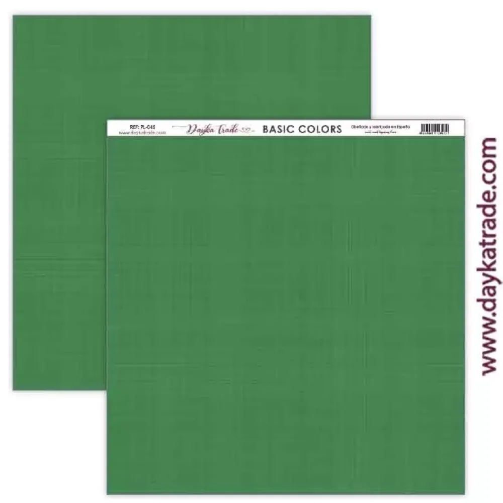 New Set 5 papeles PL-046 efecto textura Verde Oscuro Dayka 30x30cm Papeles