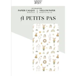 Best Set 4 papeles vellum À Petits Pas Boy A4 Papeles