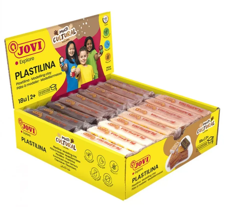Discount Set 18 Pastillas de Plastilinas Colores Multicultural 50gr Niños Niños Y Regalos|Pastas Moldeables