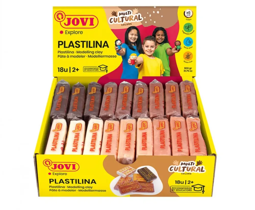 Discount Set 18 Pastillas de Plastilinas Colores Multicultural 50gr Niños Niños Y Regalos|Pastas Moldeables