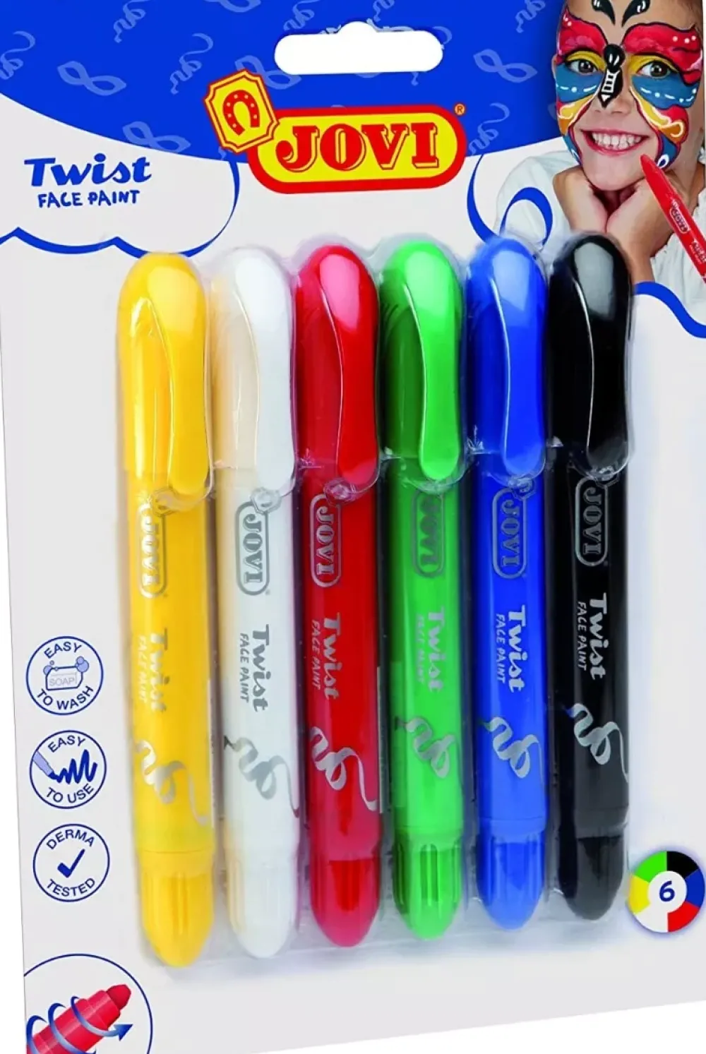 Outlet Set 6 Pinturas Maquillaje Twist Colores Surtidos Niños Niños Y Regalos