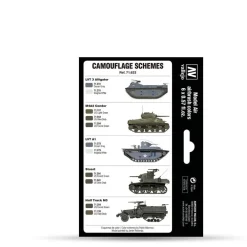 New Set 6 pinturas modelismo WWII USMC Colors Green & Grey Patterns 1942-1945 17ml Pinturas Para Maquetas Y Modelismo