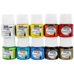 Sale Set 10 pinturas para cristal Vitrea 160 45ml Pinturas De Vidrio Y Cerámica