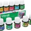 Set 10 pinturas para cristal Vitrail 45ml Pinturas De Vidrio Y Cerámica