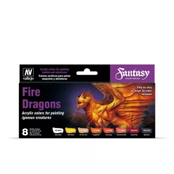 Outlet Set 8 pinturas para modelismo 312 Fire Dragons Fantasy 17ml Maquetas Y Modelismo