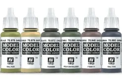 New Set 6 pinturas para modelismo 205 WWII German Armour Wargames Flames of War 17ml Pinturas Para Maquetas Y Modelismo|Maquetas Y Modelismo