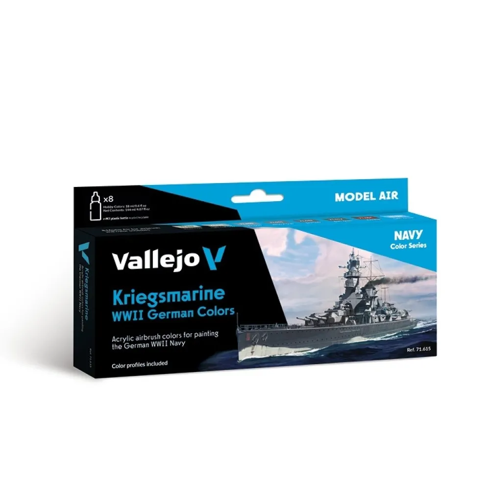 New Set 8 pinturas para modelismo 615 Kriegsmarine WWII German Colors Navy 17ml Maquetas Y Modelismo|Pinturas Para Maquetas Y Modelismo