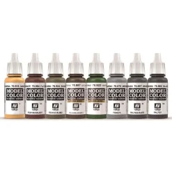 Sale Set 8 pinturas para modelismo 222 WWIII British Armour & Infantry Wargames Flames of War 17ml Maquetas Y Modelismo|Pinturas Para Maquetas Y Modelismo