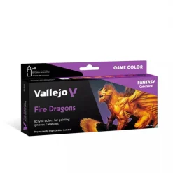 Best Set 8 pinturas para modelismo 196 Fire Dragons Fantasy 18ml Pinturas Para Maquetas Y Modelismo|Pinturas Acrílicas