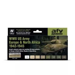 Outlet Set 8 pinturas para modelismo 625 WWII US Army Europe & North Africa 1942-1945 AFV 17ml Maquetas Y Modelismo|Pinturas Para Maquetas Y Modelismo