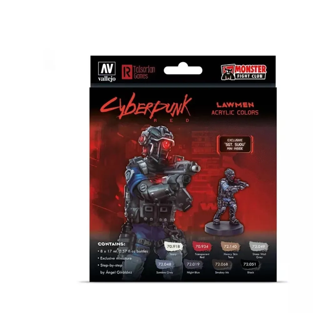 Outlet Set 8 pinturas para modelismo 201 Lawmen Cyberpunk 17ml Maquetas Y Modelismo