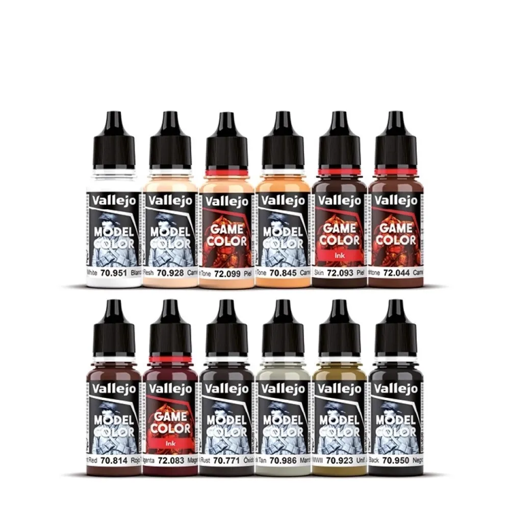 Clearance Set 12 pinturas para modelismo 201 Essential Squidmar Fantasy 18ml Maquetas Y Modelismo|Pinturas Para Maquetas Y Modelismo