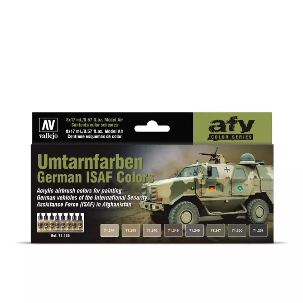 Outlet Set 8 pinturas para modelismo 159 Umtarnfarben German ISAF AFV 17ml Maquetas Y Modelismo|Pinturas Para Maquetas Y Modelismo