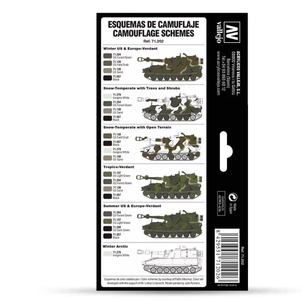 New Set 8 pinturas para modelismo 202 MERDC Camo Colors AFV 17ml Maquetas Y Modelismo|Pinturas Para Maquetas Y Modelismo