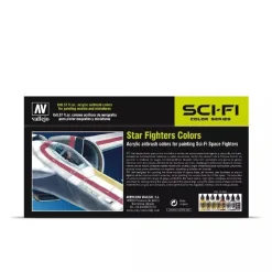 Set 8 pinturas para modelismo Star Fighter Sci-Fi 17ml Maquetas Y Modelismo|Pinturas Para Maquetas Y Modelismo